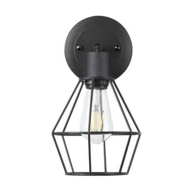 Hampton Bay Bryson 1-Light Matte Black Wall Sconce - Image 1 of 4
