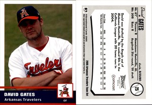 David Gates 2005 Grandstand Arkansas Travelers #NNO Card *AutographDen*