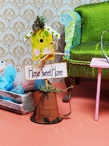 Miniatura casa delle bambole mobili Biz decorazione birdhouse scala 1 pollice - Foto 1 di 2
