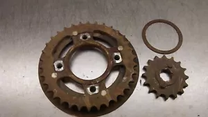 1975 Honda CB360 Front & Rear Sprocket  75 CB 360  G2-8 - Picture 1 of 6