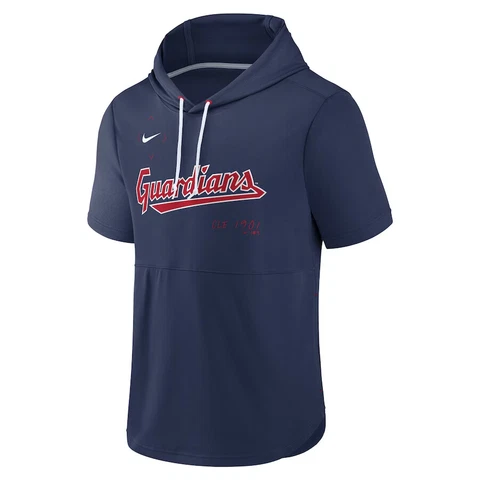 Cleveland Guardians Nike Springer Short Sleeve Team Pullover Hoodie Men's MLB Cover