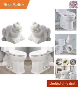 Toilet Bolt Caps Ceramic Frog Set of 2 Cute Covers Easy Installation Bathroom... - Picture 1 of 9