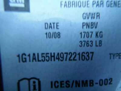 2008-2010 Chevrolet Cobalt 2.2L Manual transmission assembly w/83 965km Foto 1 de 4