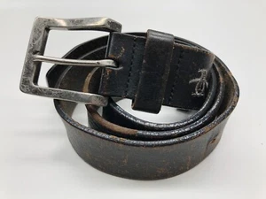 An Original Penguin Distressed Belt Brown Mens Sz 36 Leather 1 3/8" - Picture 1 of 11