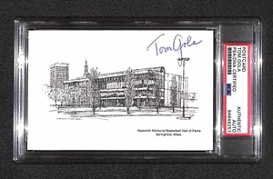 Tom Gola Signed Autographed NBA Basketball Hall of Fame HOF PostCard Card PSA RC - Picture 1 of 3