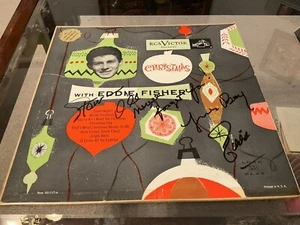 Christmas with Eddie Fisher Signed Eddie Fisher Record RCA LPM 3065 - Imagen 1 de 3
