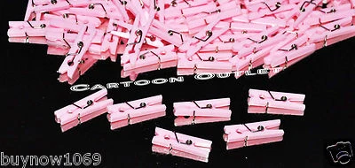 48 PIEZAS MINI ALFILERES DE ROPA BABY SHOWER FAVORES DE FIESTA ROSA BABY SHOWER DECORACIÓN DISPERSA Foto 1 de 4