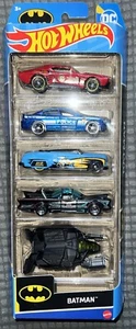 NEW UNOPENED 2022 Hot Wheels DC BATMAN 5-PACK Diecast Set - Picture 1 of 2