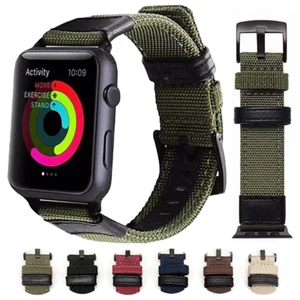 Canvas Nylon Band Armband für Apple Watch Series Ultra 8 7 6 5 38/42/40/44/41/45 mm - Bild 1 von 23