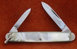 Vintage Antique Folding Pocket Knife LFC Pen MOP Etched Repair 1913-1940 WOW!!!!