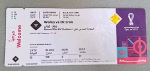 Sammler Used Ticket 2022 Fifa World Cup #17 Wales - IR Iran * Qatar - Bild 1 von 1
