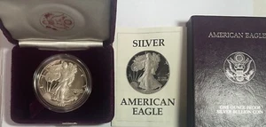 1987 S American Silver Eagle Silver Dollar Proof - OGP Box & COA - No Reserve - Picture 1 of 1