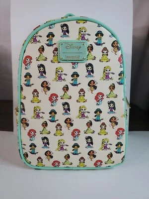 Chibi Disney Princess Loungefly Backpack Mini Ariel Jasmine Tiana Mulan  - Image 1 of 4