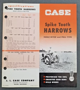Case Spike Tooth Harrows Dealer Sales Brochure - 1953 - Picture 1 of 3
