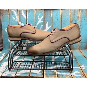 Johnston Murphy 1850 Men’s 9M 20-1758 Tan/Purple Nubuck Dress Shoes Vibram - Picture 1 of 9