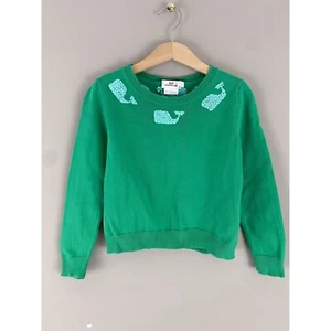 Vineyard Vines grün gestrickter Walkragen Rundhalsausschnitt Pullover XS Mädchen 5 - Bild 1 von 3