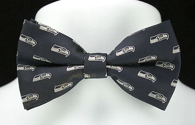 Галстук-бабочка мужской Seattle Seahawks лицензированный NFL футбол регулируемый синий галстук-бабочка  - Изображение 1 из 2