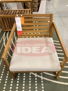Brand New IKEA NAMMARO Light Brown Stained Lounge Chair 405.103.06 - Picture 1 of 1