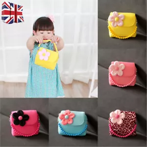 Fashion Flower Crossbody Shoulder Bags Child Kids Girls Plush Handbag Mini Purse - Picture 1 of 13