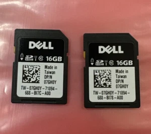 Lot 2 Dell Poweredge  7GH0Y 16GB Idrac VFlash SD Card 07gh0y - Picture 1 of 1