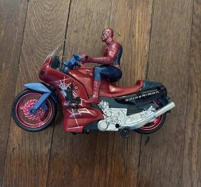 Bandai Spider-Man Película (2002) Bump N' Go Motocicleta con Figura de Acción Foto 1 de 2