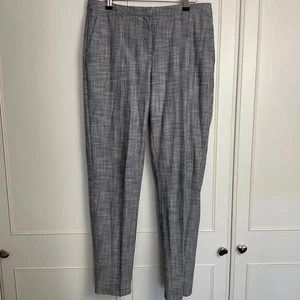 Reiss Remi Tapered Trousers Size UK 12 Grey Check Fleck Pockets Smart Work - Picture 1 of 9