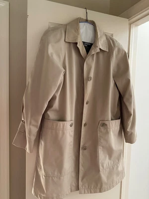 London туман Тренч женский размер 14 Reg хаки бежевый молнии в подкладке - Изображение 1 из 4