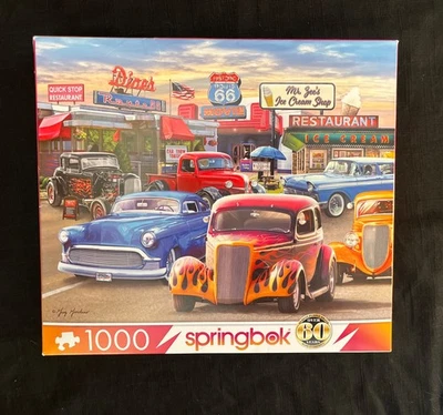 Complete “Classic Car Show" 1000 Pieces Jigsaw Puzzle From Springbok Made In USA - Image 1 of 4