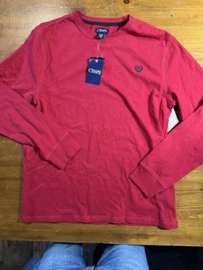 Chaps Ralph Lauren New with Tags Men's Red Long Sleeve Shirt Youth XL 18/20 - Picture 1 of 7