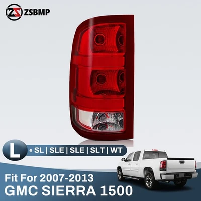 For 2007-2014 GMC Sierra 1500 2500HD Driver Side Tail Light Assembly LH Foto 1 de 4