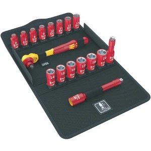 Wera Tools 17 Piece 8100 SB VDE 1 Zyklop Ratchet Set, Insulated, Switch Lever, 3 - Picture 1 of 10
