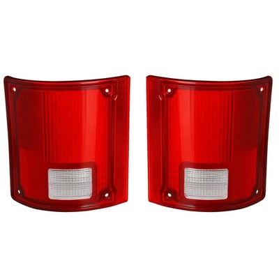 Pair Tail Light Lens No Trim for CHEVROLET GMC 73-91 PICKUP SUBURBAN BLAZER Foto 1 de 3