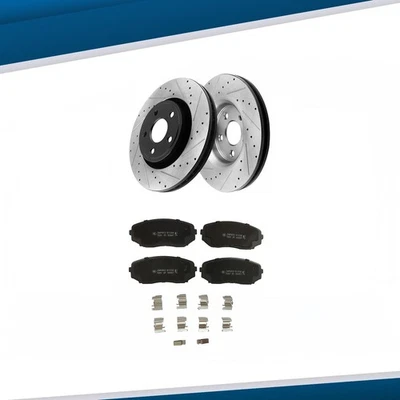 320mm Front Drilled Brake Rotors Ceramic Pads for 2007-2014 2015 Mazda CX-9 Foto 1 de 4