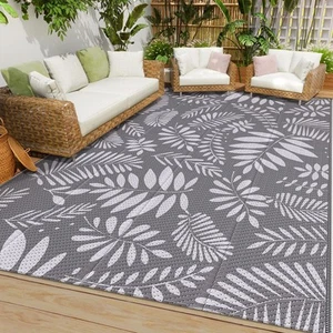 Outdoor Rug, Patio Rug, Plastic Straw Camping Rugs, Large Waterproof Area Rug... - Picture 1 of 7