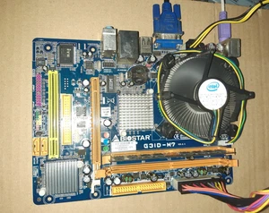 Vintage Motherboard BIOSTAR G31D-M7, Core 2 Duo E8400 CPU@3.00 Ghz, 1GB RAM, I/O - Picture 1 of 18