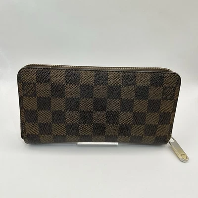 Portafoglio LOUIS VUITTON usato zip Damier Ebene portafoglio lungo venditore giapponese con difetti - Immagine 1 di 4