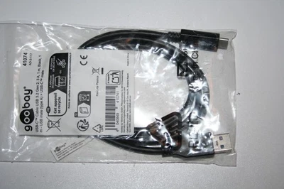 Goobay 41074 USB-C Cable USB 3.2 Gen2, 3A, 1m, USB-A und USB C male - Bild 1 von 3