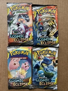 Pokémon TCG : Sun & Moon - 4x Cosmic Eclipse Booster Pack - Art Set - Picture 1 of 2