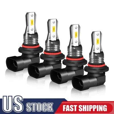 For GMC C1500 K1500 Sierra SLE 1990-1999 LED Headlight Bulbs High & Low Beam Kit - Image 1 of 4