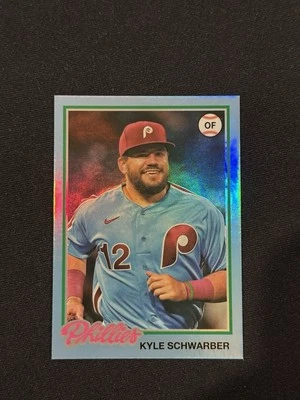 11/25 Kyle Schwarber #141 2022 Topps Archives 1978 Topps Design Blue Foil - Image 1 of 3