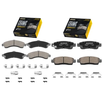 Pastilha de freio dianteira traseira de cerâmica para 2004-2005 GMC ENVOY XUV BUICK RAINIER 4.2L 5.3L - Imagem 1 de 4