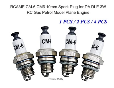 RCAME CM-6 CM6 10mm Spark Plug for DA DLE 3W RC Gas Petrol Model Plane Engine - Image 1 of 4