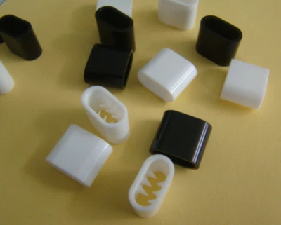 10 or 50pk black or white flat 10mm wristband stopper clip clasp NO SEW festival - Image 1 of 3