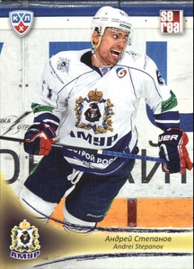 2013-14 Russian Sereal KHL #AMR015 Andrei Stepanov 