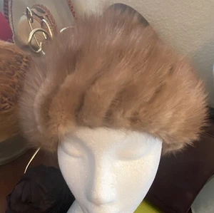 Mink Fur Hat Vintage Kates Boutique Canada Lovely Classic - Picture 1 of 12