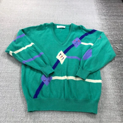 Suéter Pringle De Colección Para Hombres Pullover Grande Escocia Verde Azul Lana De Colección Abuelo Foto 1 de 4