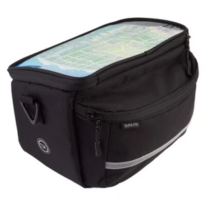 Sunlite Handlebar Mount Map Bag 350 c.i. Black w/ Zipper Pocket & Shoulder Strap - Picture 1 of 5