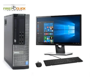 FAST DELL BUNDLE TOWER PC FULL SET COMPUTER SYSTEM INTEL i3 8GB 1TB GT710 - Picture 1 of 6