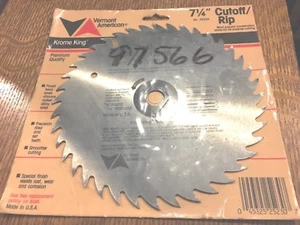 Vermont American 25230 Krome King Steel Saw Blade 7-1/4" 40 Teeth - Afbeelding 1 van 3