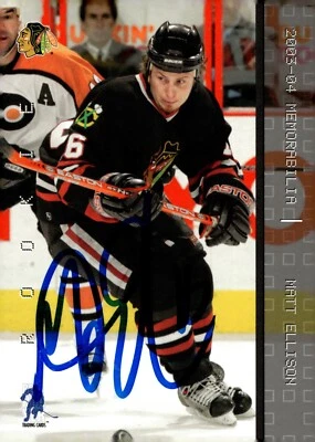 Matt Ellison - Signed 2003-04 In The Game Be A Player Rookie Card #225 - Image 1 of 2